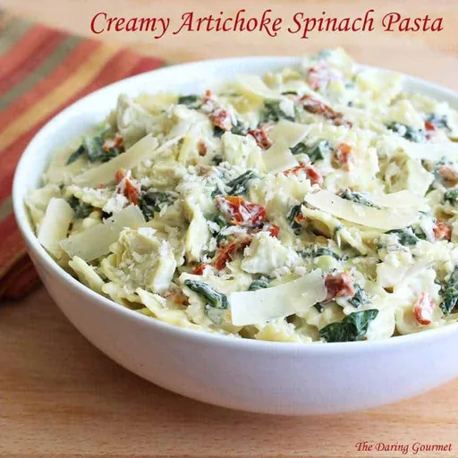 Creamy Artichoke Spinach Pasta
