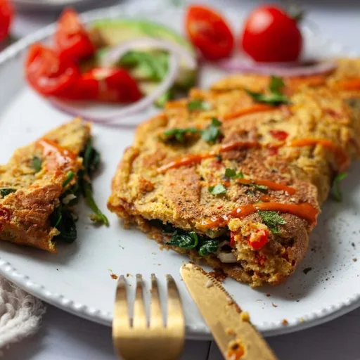 Tortilla vegana de garbanzos