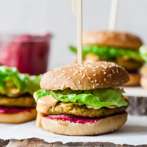 Vegan Hummus Chickpea Burger