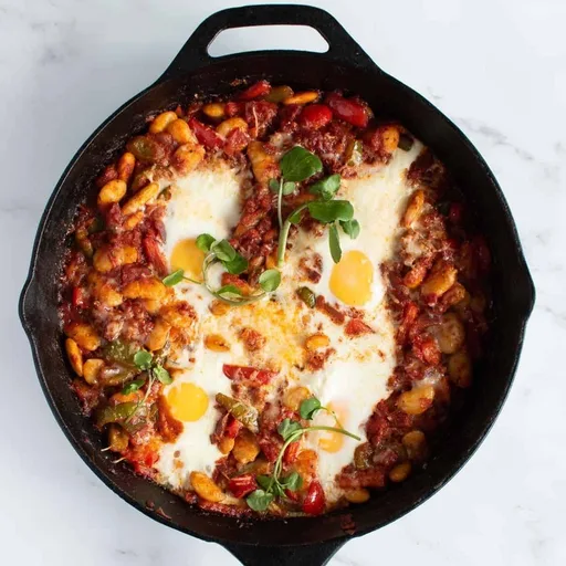 Chorizo Shakshuka (Baked Eggs)