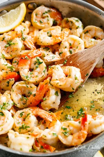 Gambas al ajillo con mantequilla al estilo scampi
