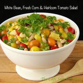 White Bean, Fresh Corn & Heirloom Tomato Salad