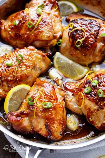 Pollo a la Miel, Limón y Ajo