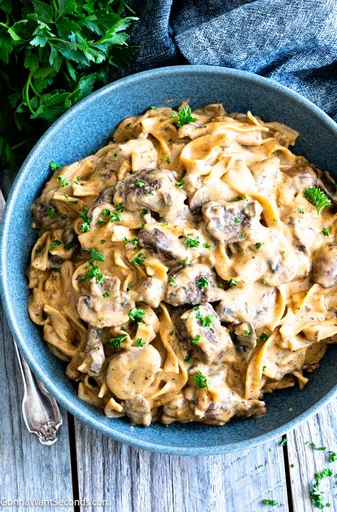One Pan Beef Stroganoff
