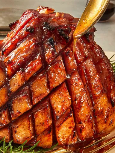Jamón glaseado con arce