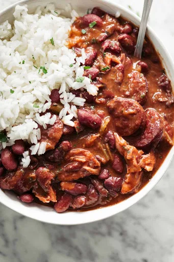 Judías rojas con arroz