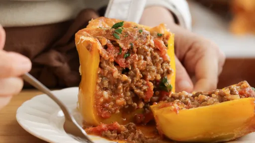 Morrones Rellenos de Carne al Horno