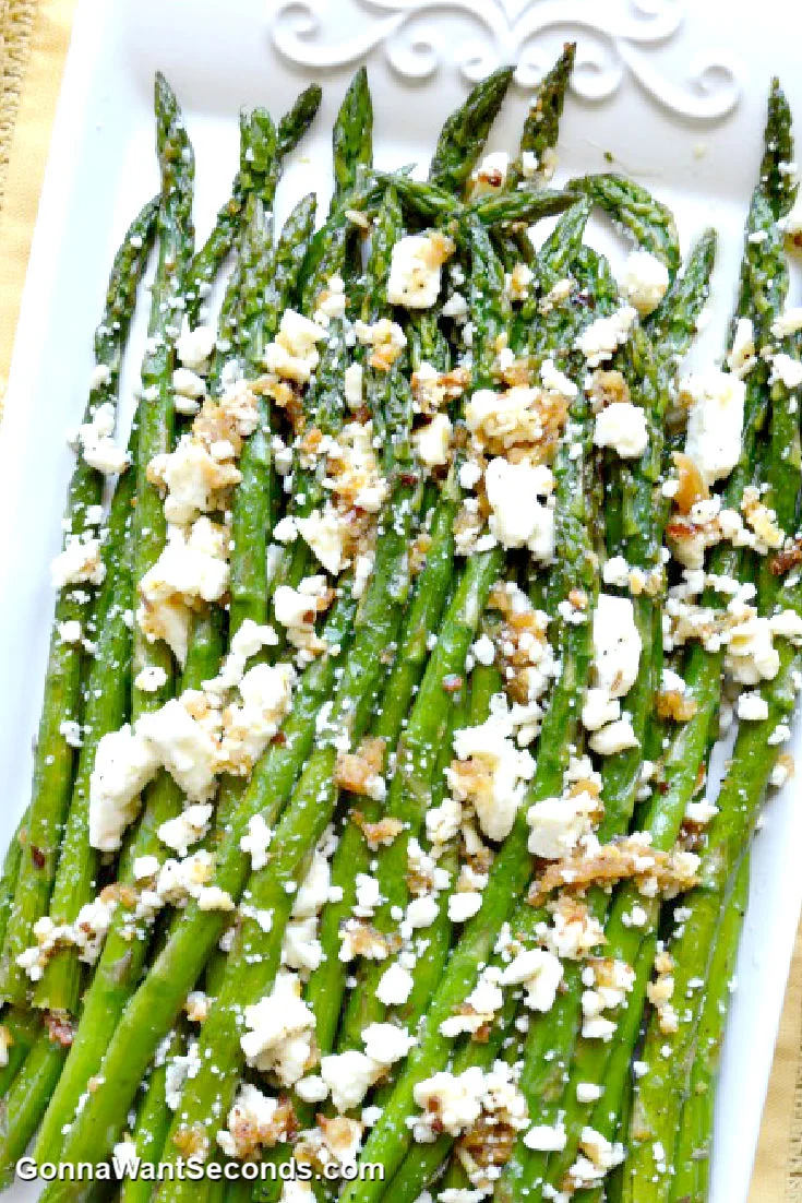Roasted Garlic Asparagus with Feta