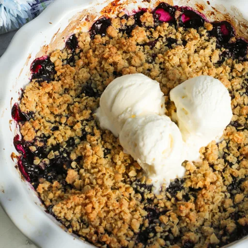 Blueberry Crisp with Oats