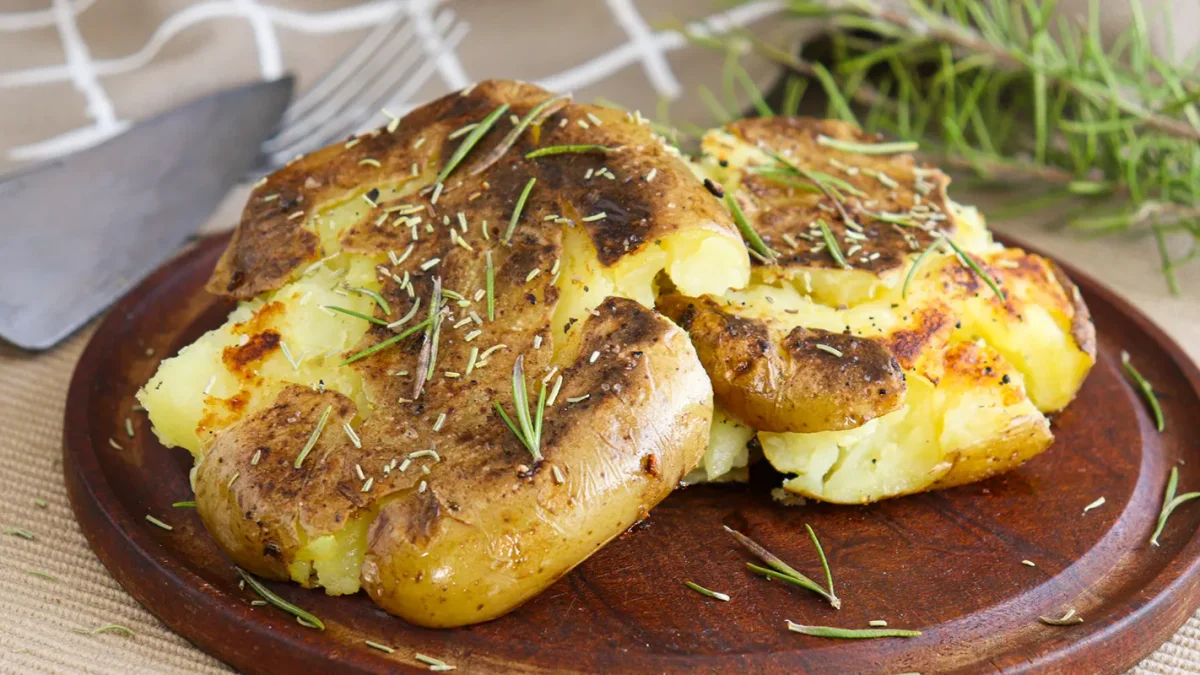 Papas Aplastadas, fáciles y deliciosas