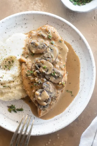 Receta de pollo cremoso al Marsala