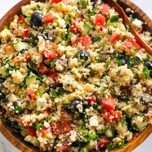 Couscous Feta and Olive Salad