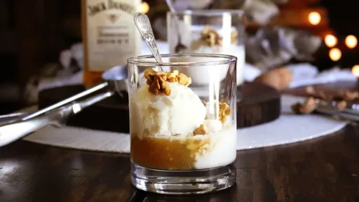 Postre Don Pedro con Helado y Whisky