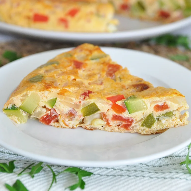 Spanish Vegetable Omelet | Tortilla de Pisto