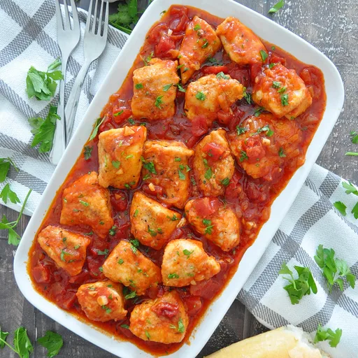 Pollo con tomate a la española