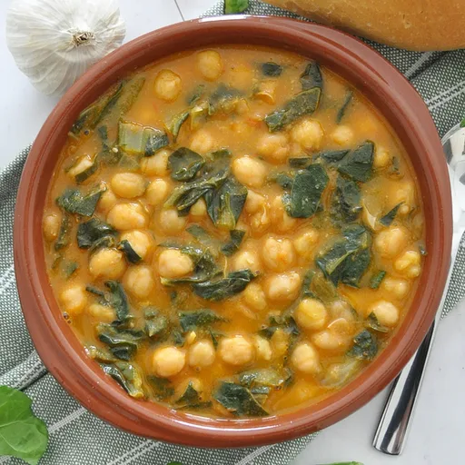 Garbanzos con acelgas