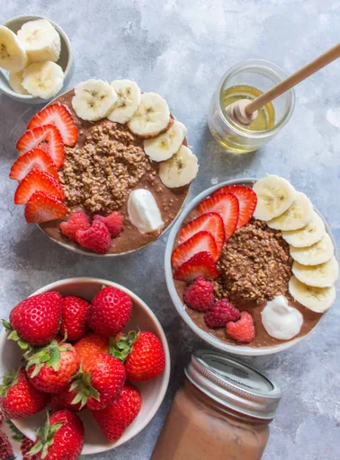 Avena Estilo Steel Cut con Chocolate y Chía para Toda la Noche