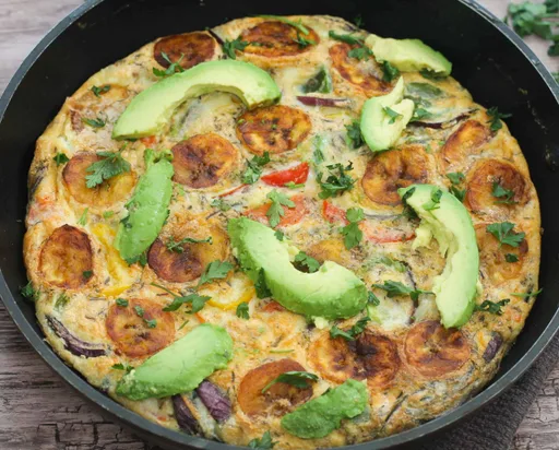 Frittata fácil de plátano macho