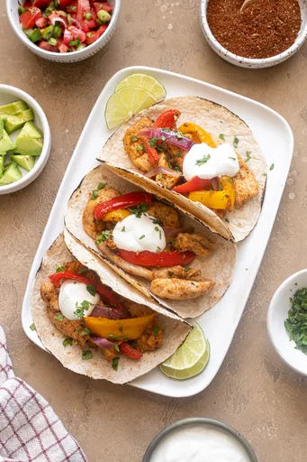 Fajitas de pollo en freidora de aire