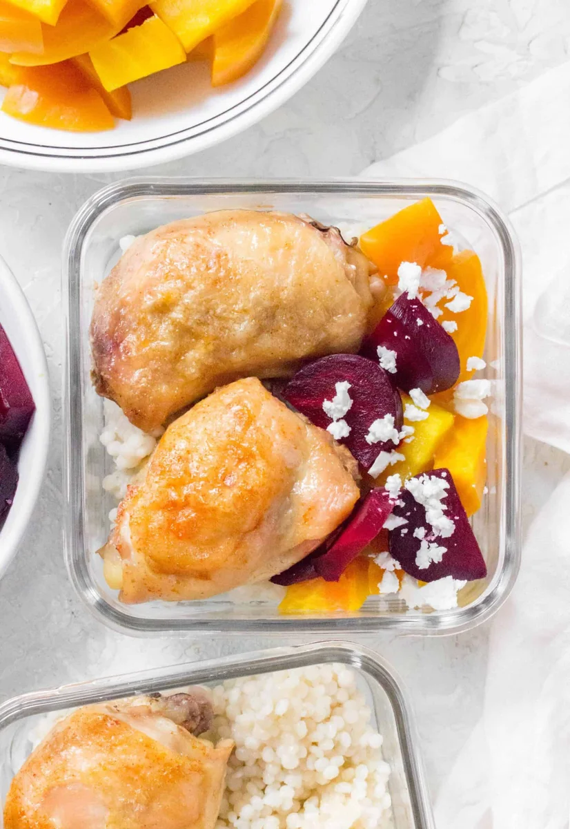 Couscous, Beets, and Chicken Meal Prep