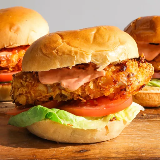 Hamburguesa de pollo crujiente