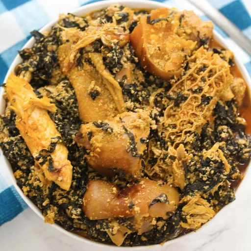 Nigerian Efo Elegusi Soup (Two Ways)