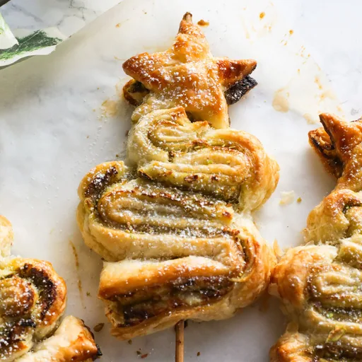 Mini Pistachio Christmas Tree Puff Pastry