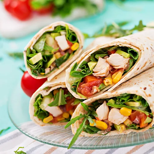 Wraps de pollo al estilo suroeste