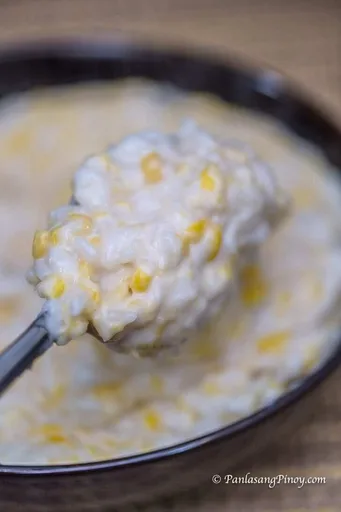 Ginataang Mais at Malagkit (Sweet Corn and Glutinous Rice in Coconut Milk)