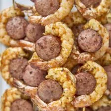 Air Fryer Shrimp and Sausage Skewers Recipe