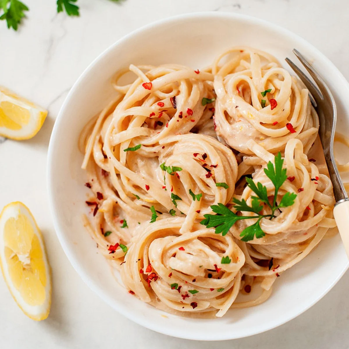 Vegan Creamy Tahini Pasta