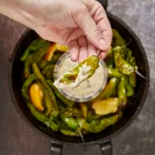 Smoked Cast Iron Blistered Shishito Peppers Recipe