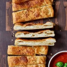Easy Cheesy Garlic Pizza Dough Breadsticks