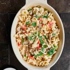 30-Minute Creamy Boursin Pasta with Sausage and Spinach