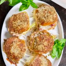 Baked Italian Sliders with Italian Parmesan Butter Glaze Recipe