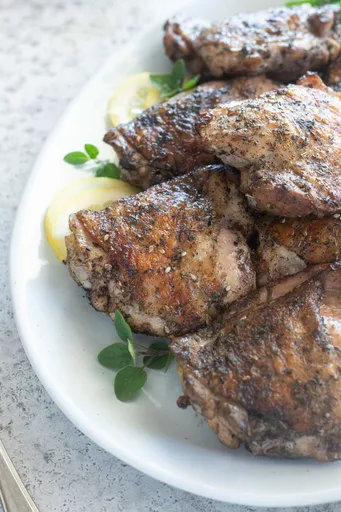 Muslos de pollo a la parrilla