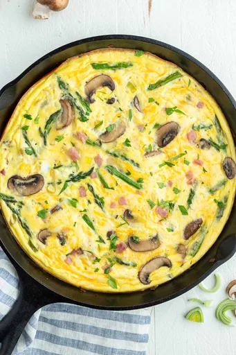 Frittata de jamón y queso