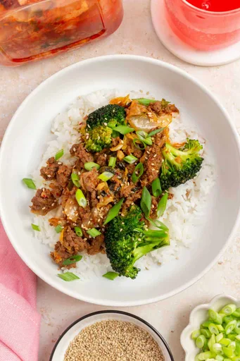 Gochujang Beef and Broccoli and Kimchi