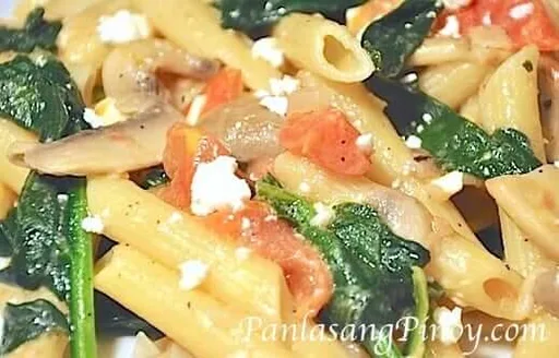 Receta de Pasta con Feta y Espinacas
