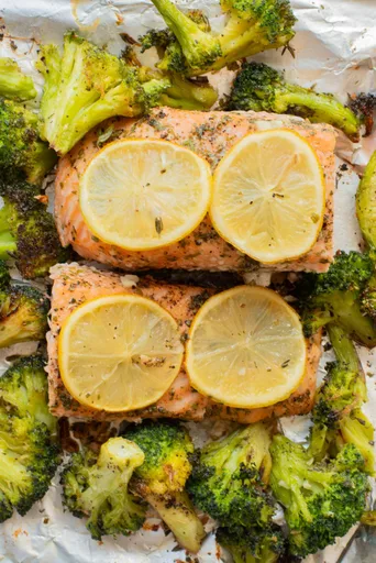 Sheet Pan Salmon Broccoli Meal
