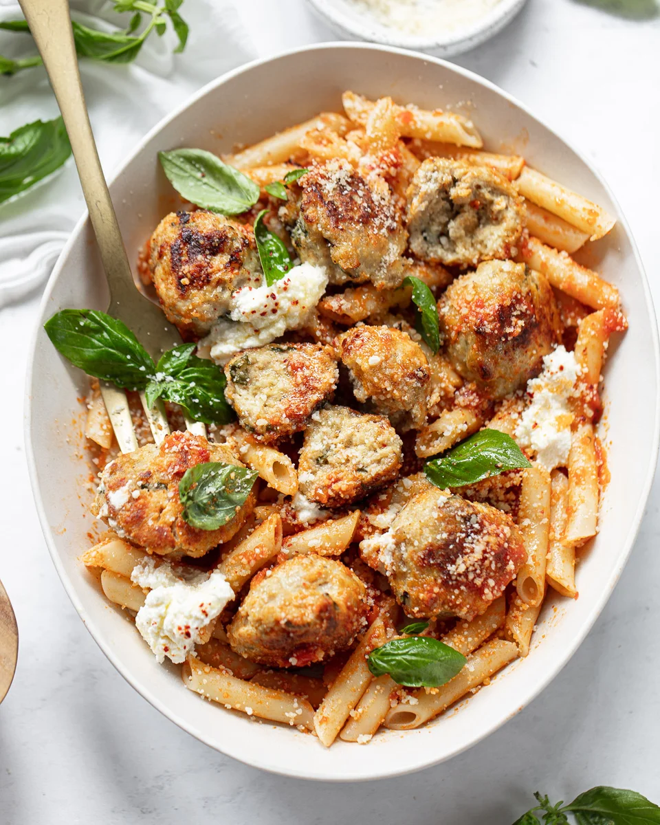 Albóndigas de pollo y ricotta (al horno o a la sartén)