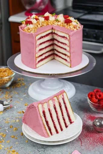 Raspberry and Coconut Cake