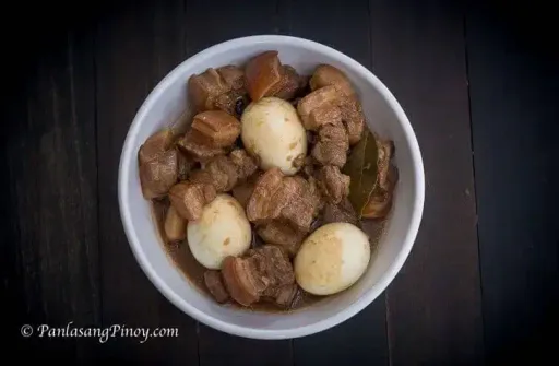 Pork Adobo in Pineapple Juice with Boiled Eggs
