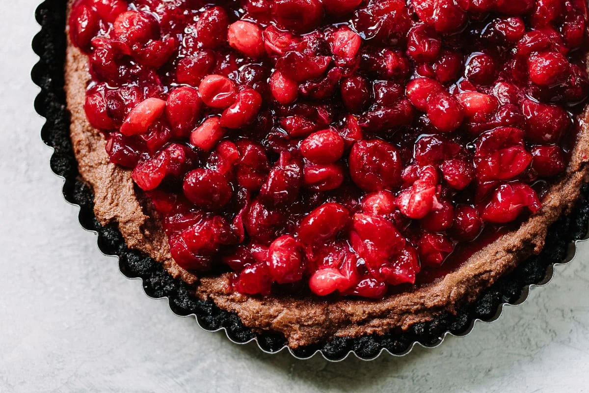 Creamy Chocolate Cranberry Tart