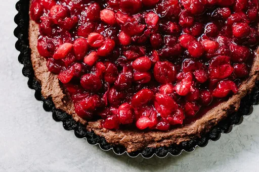 Creamy Chocolate Cranberry Tart