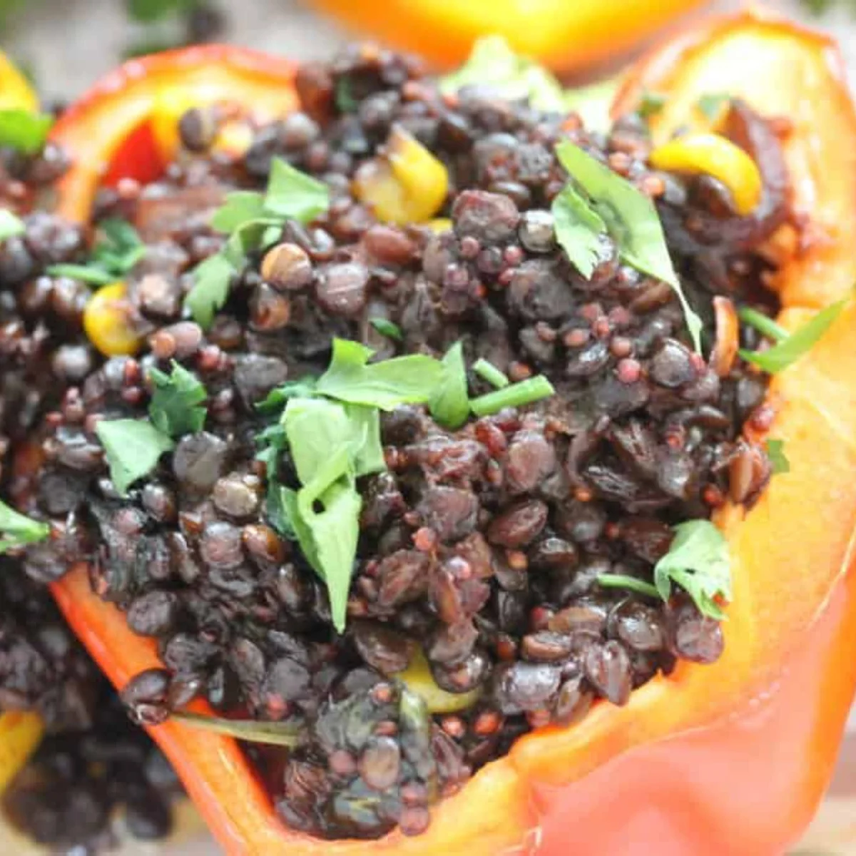 Vegetarian Lentil Stuffed Peppers