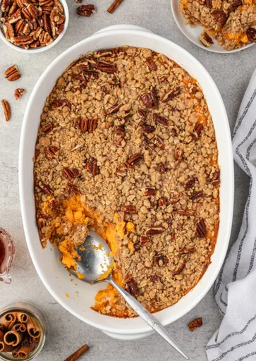 Sweet Potato Casserole with Streusel Topping