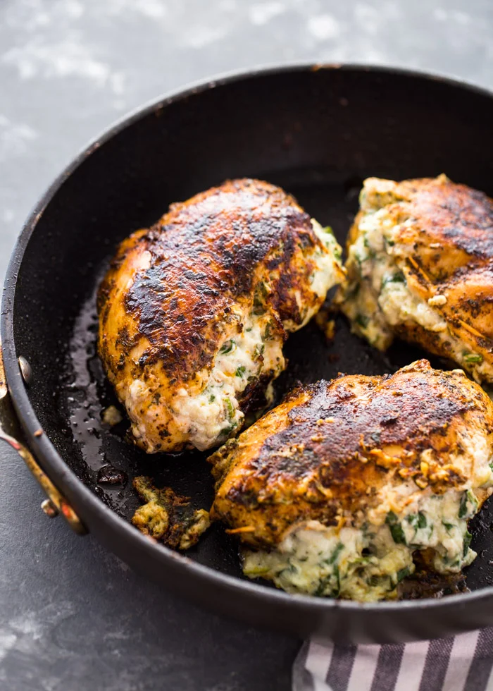Cream Cheese Spinach Stuffed Chicken (Low-carb, Keto)