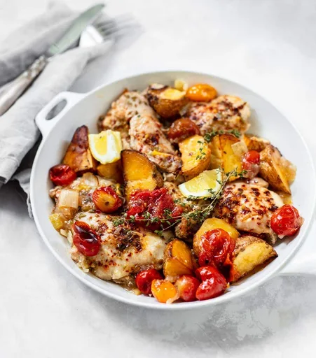 Crusty Lemon Chicken and Potatoes