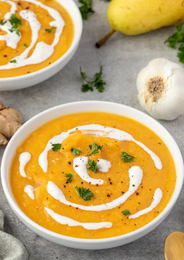 Roasted Butternut Squash and Pear Soup